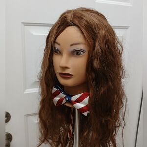 Auburn Tint Brown Sugar Long Wavy Synthetic Hair Wig 24in